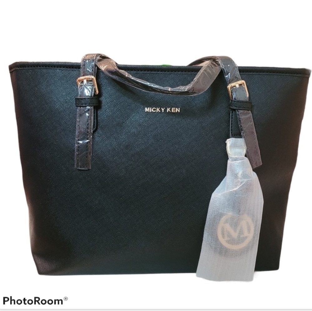 Micky Ken Black Handbag Purse New with Tags